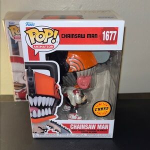 Funko Pop Chainsaw Man Chase Edition - Orange and Black